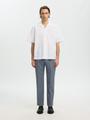 SLHRLXOXFORD SS SHIRT RESORT XL Locker geschnitten - White