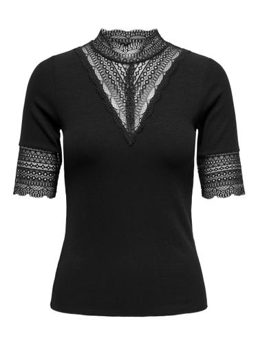 ONLTILDE HIGHNECK S/S TOP JRS NOOS S Enger Schnitt - Black