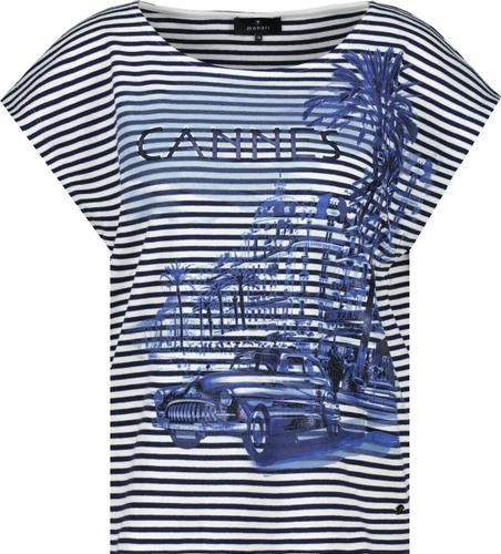 Gestreiftes T-Shirt mit Print 36 - Navy Blue Ringel