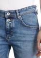 Denim trouser, boyfriend fit, cropped length, mid waist