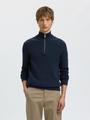 SLHDANE LS KNIT STRUCTURE HALF ZIP NOOS