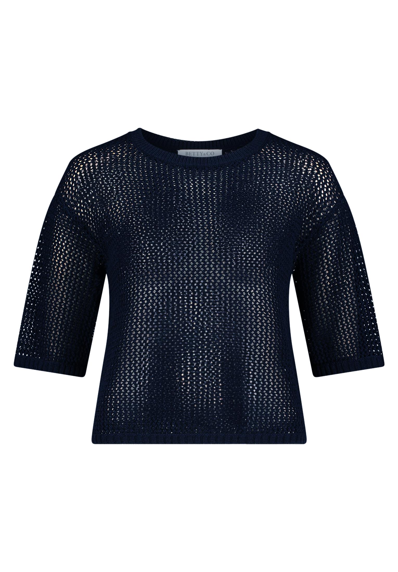 Strickpullover 44 Gerade - Dunkelblau