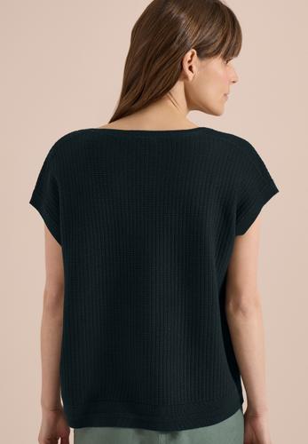 Pullover mit gerundetem V-Ausschnitt S - Palm Breeze Green