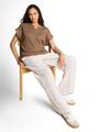 Crinkle T-Shirt XXXL Regular Fit - Taupe Grey