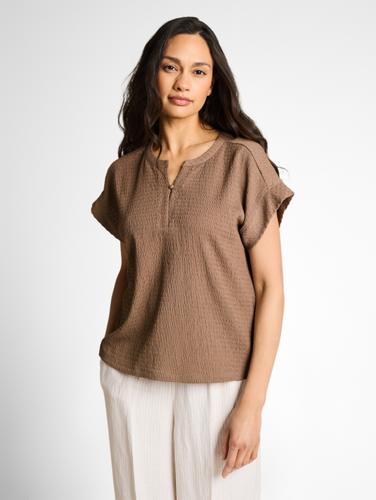 Crinkle T-Shirt XXXL Regular Fit - Taupe Grey