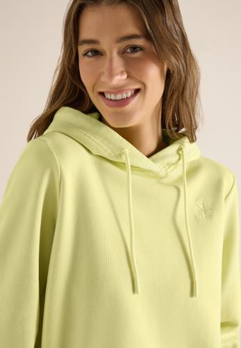 Hoodie mit Stickerei S - Iced Yellow