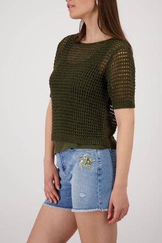 Strickpullover mir Ajour-Struktur