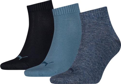 PUMA Plain Quarter-Socken 3er-Pack 35-38 in Grau