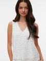 VMHONEY LACE SL V-NECK TOP WVN GA