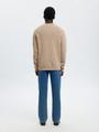 SLHNEIL LS KNIT NEPS CREW NECK XL Normal geschnitten - Oatmeal