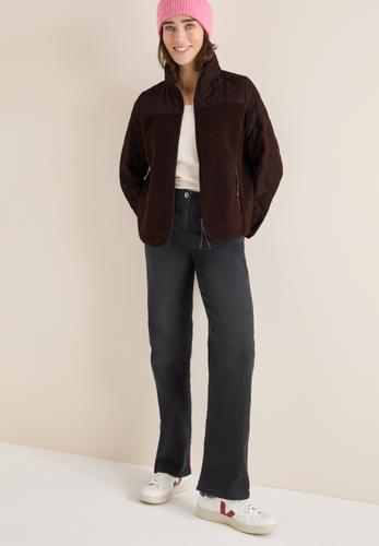 Teddy-Jacke mit Steppdetails L - Tartufo Brown