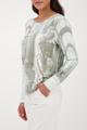 Langarmshirt mit Gallery-Print 42 - Sage Gemustert