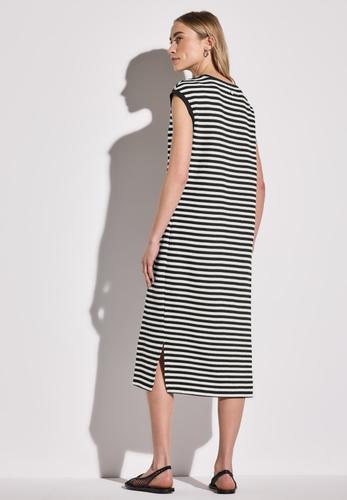 Gestreiftes Kleid 38 - Black