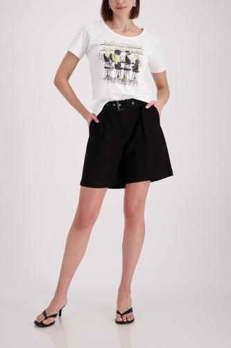 T-Shirt mit Frauenzeichnung 44 - Cream