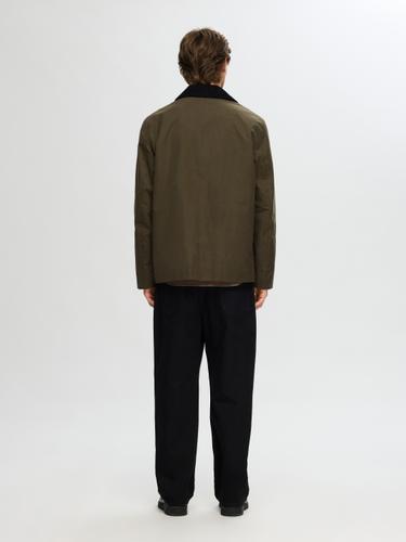 SLHWALTER WAXED COTTON JKT NOOS M - Grape Leaf