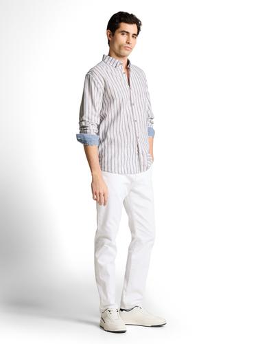 Regular Fit Hemd mit Leinenanteil