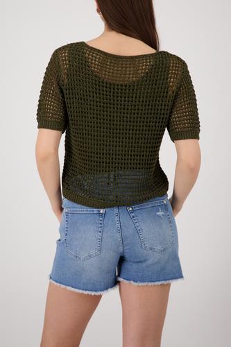 Strickpullover mir Ajour-Struktur