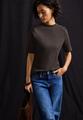 T-Shirt mit Rippstruktur