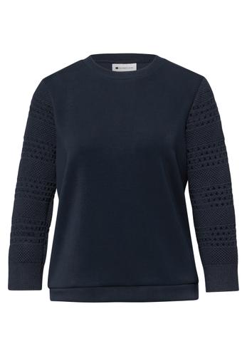 Shirt mit Lochmuster-Ärmeln