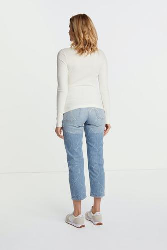 Organic Rib Longsleeve Weiß M