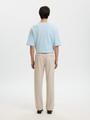 SLM196-STRAIGHT ROBERT STRING PANT NOOS L Gerade geschnitten - Egret