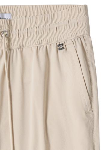 Mid Waist Slim Leg Hose im Casual Fit L/7/8 Hosen - Grain Beige