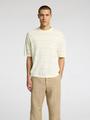 SLHBERG SUN SS KNIT RELAXED TEE L Locker geschnitten - Egret