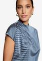 Satinbluse gestreift mit Stehkragen 36 - Dark Blue/white