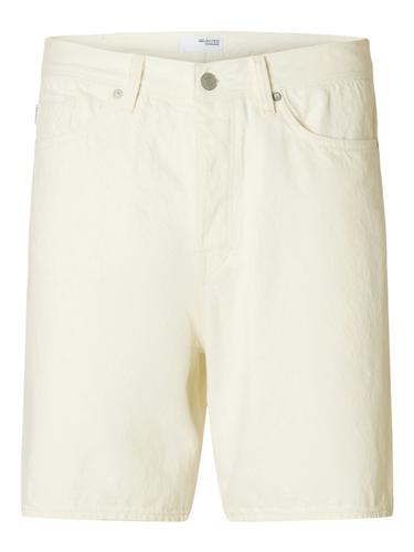 SLHREG ALEX 201 ECRU HEMP SHORTS XL Normal geschnitten - White Denim