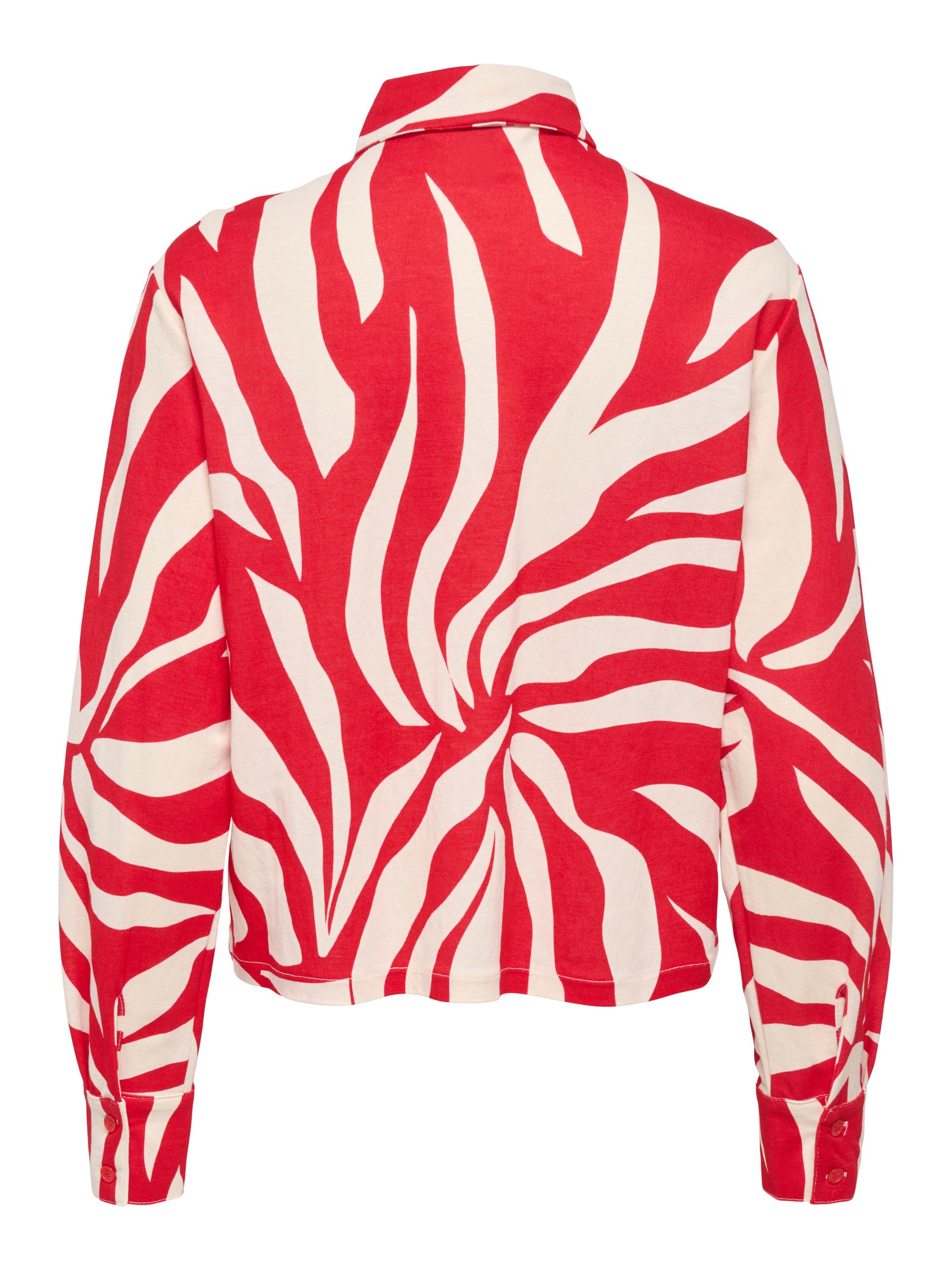 ONLSAKURA LS REG SHIRT WVN XS Normal geschnitten - Barbados Cherry