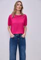 Basic T-Shirt mit Dropped Shoulders 40 - Magenta Dream