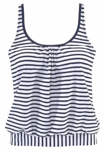 venice beach lm exkl. sport Oversize-Tankini-Top 44 - White-navy-s