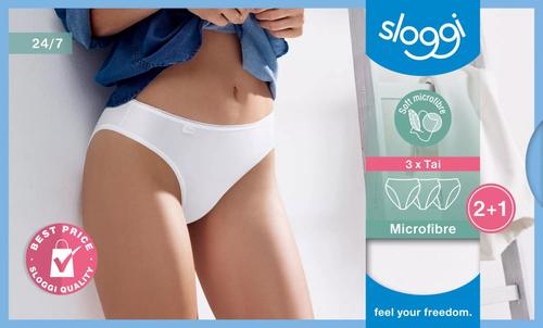 Sloggi Jazzpants (3 Stück)aus weicher Microfaser - Weiß / 48