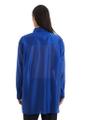 Blouse, long oversized shape, kent collar, long sleeve, chest pockets, solid