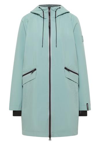 Mantel mit Kapuze und 2-Wege-Zipper S - Mint Sea Green