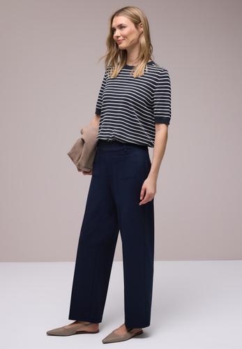 Kurzarm Pullover mit Streifenmuster 44 - Shadowed Navy