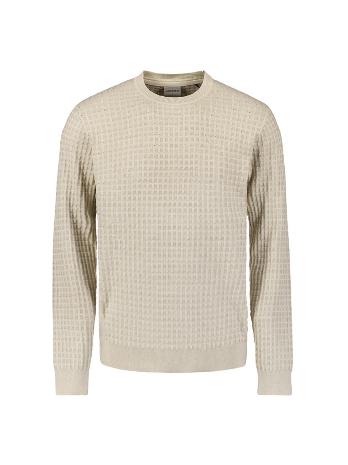 Pullover Crewneck Square Knit L Regular Fit - Kit