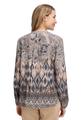 Longbluse 38 Figurumspielend - Grau/beige