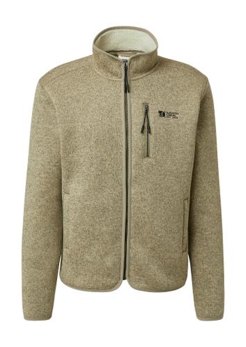 Sweatshirt Jacke L Regular Fit - Beige