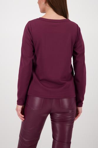 Sweatshirt mit Schmuckschrift 36 - Bordeaux