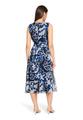 Chiffonkleid 38 Tailliert - Weiß/dunkelblau