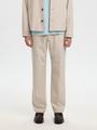 SLM196-STRAIGHT ROBERT STRING PANT NOOS L Gerade geschnitten - Egret