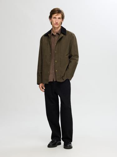 SLHWALTER WAXED COTTON JKT NOOS M - Grape Leaf