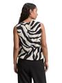 Bluse mit Kordelzug 38 Regular Fit - Abstract Beige Zebra