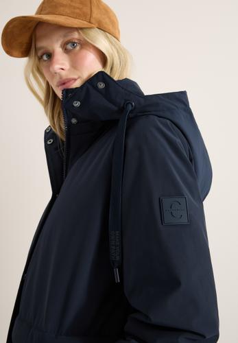 Mantel mit Strukturmix XL - Dark Navy Blue