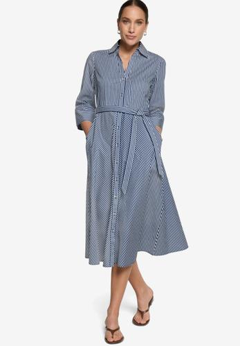 Hemdblusenkleid mit 3/4 Arm