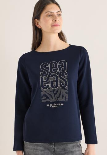 Shirt mit Stickerei S - Universal Blue