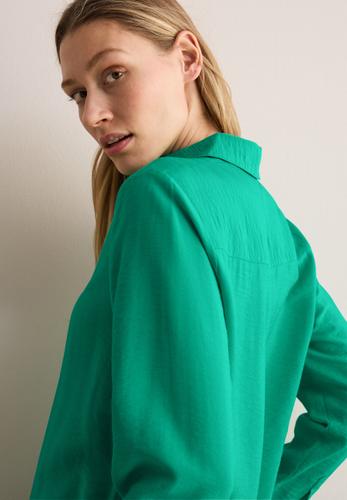 Bluse in Unifarbe L - Aventurine Green