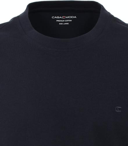 CASAMODA T-Shirt »T-Shirt mit Rundhalsausschnitt unifarben«