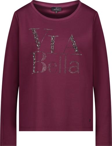 Sweatshirt mit Schmuckschrift 36 - Bordeaux
